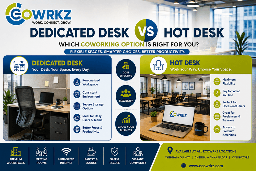 Dedicated Desk vs Hot Desk: Which Coworking Option Is Right for You?