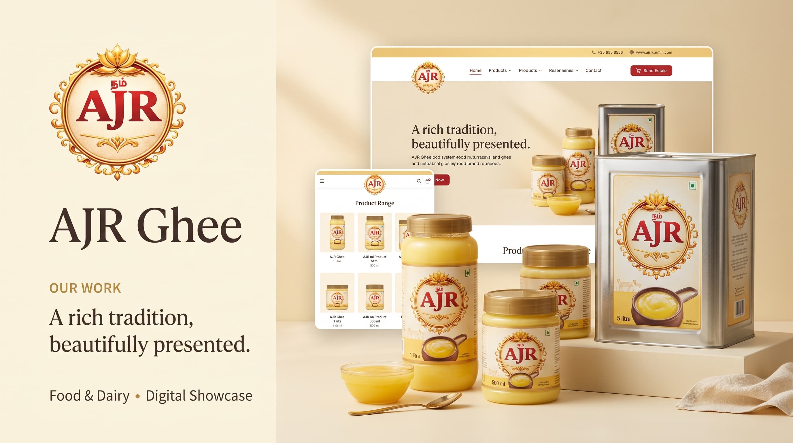 AJR Ghee - Food & FMCG Case Study Rankraze