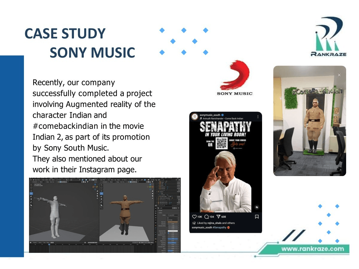 Sony Music case study – Senapathy AR character, 3D model and Instagram feature